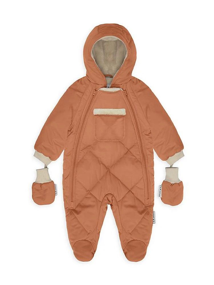 Baby Girl's Quilted Footed Snowsuit