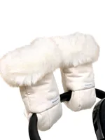 Kid's Faux Fur-Trim Warmmuffs