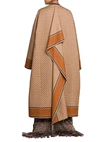 Printed Wool-Silk Overcoat