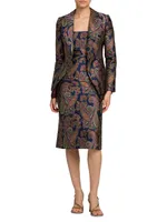 Paisley Squareneck Sheath Dress