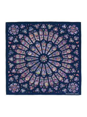 The Rose Window At Notre Dame Silk Scarf