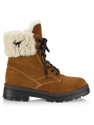 Rombos 25MM Suede & Shearling Boots