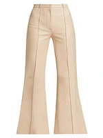 Flared Lamb Leather Pants