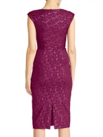 Omnia Fitted Stretch-Jacquard Cocktail Dress