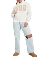 Rey Fuzzy Logo Cotton-Blend Hoodie