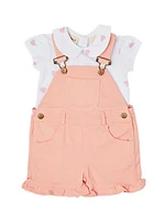 Baby's, Little Girl's & Girl's Frill Shortalls