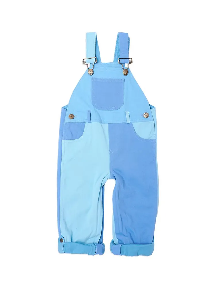 Baby's, Little Girl's & Colorblock Denim Overalls