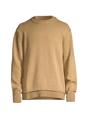 Wool & Linen-Blend Crewneck Sweater