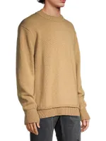 Wool & Linen-Blend Crewneck Sweater