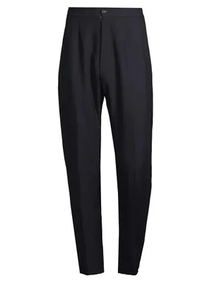 Wool Crease-Front Pants