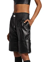 Clover Nappa Leather Shorts