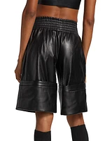 Clover Nappa Leather Shorts