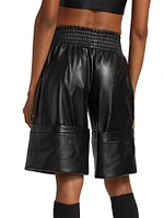 Clover Nappa Leather Shorts