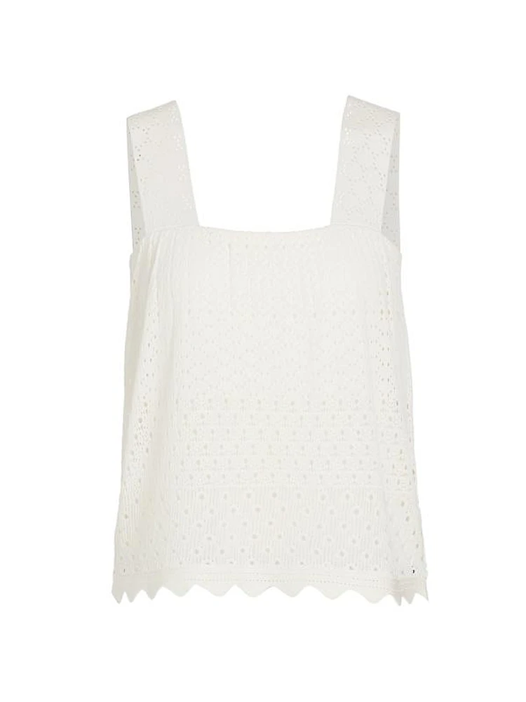 Carmen Pointelle-Knit Tank