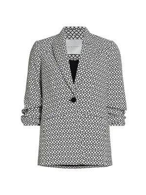 Jenna Geometric Scruched Blazer