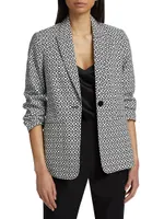 Jenna Geometric Scruched Blazer