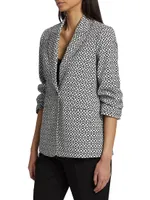 Jenna Geometric Scruched Blazer