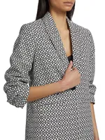 Jenna Geometric Scruched Blazer