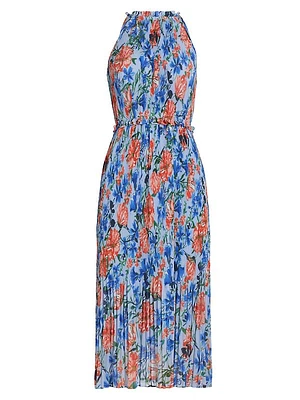 Morgan Floral Pleated Midi-Dress