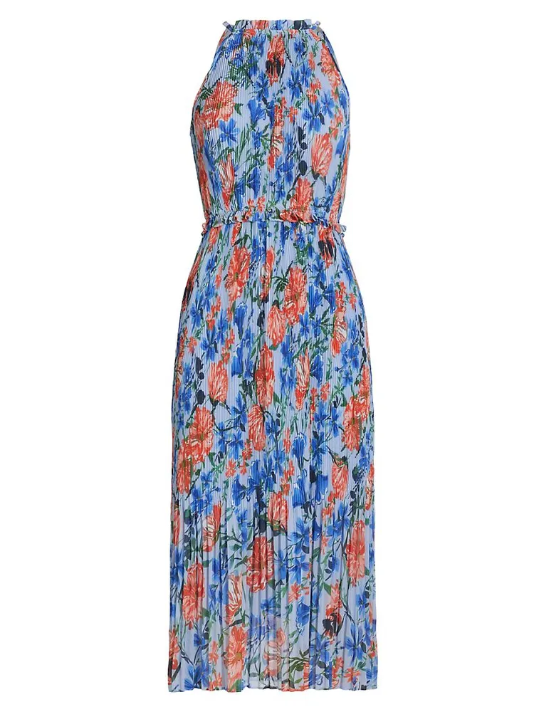 Morgan Floral Pleated Midi-Dress