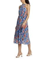 Morgan Floral Pleated Midi-Dress