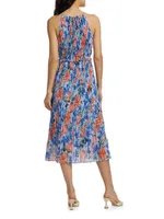 Morgan Floral Pleated Midi-Dress