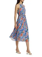 Morgan Floral Pleated Midi-Dress