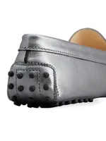 Gommini Mocassino Metallic Leather Loafers
