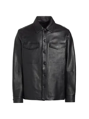 Hermitage Leather Shirt Jacket