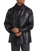 Hermitage Leather Shirt Jacket