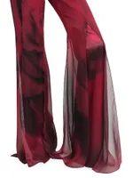 Layered Silk Rose Pants