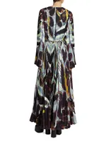 Antiparos Pleated Maxi Dress