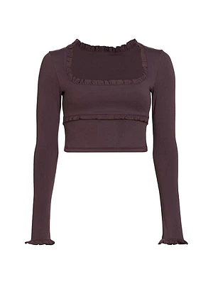 Fleur Stretch Ruffled Top