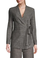 Tweed Wrap Blazer