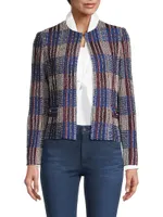 Jewel Neck Tweed Jacket