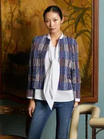 Jewel Neck Tweed Jacket