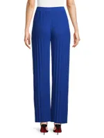 Rib-Knit Wide-Leg Pants