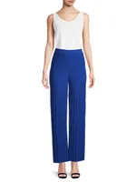 Rib-Knit Wide-Leg Pants