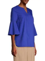 Bell Sleeve Woven Blouse