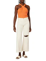 Rosie High-Rise Wide-Leg Crop Jeans