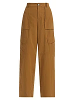 Wide-Leg Cargo Trousers