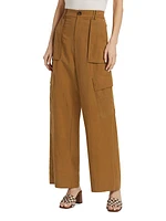 Wide-Leg Cargo Trousers