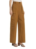 Wide-Leg Cargo Trousers