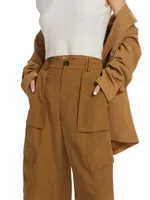 Wide-Leg Cargo Trousers