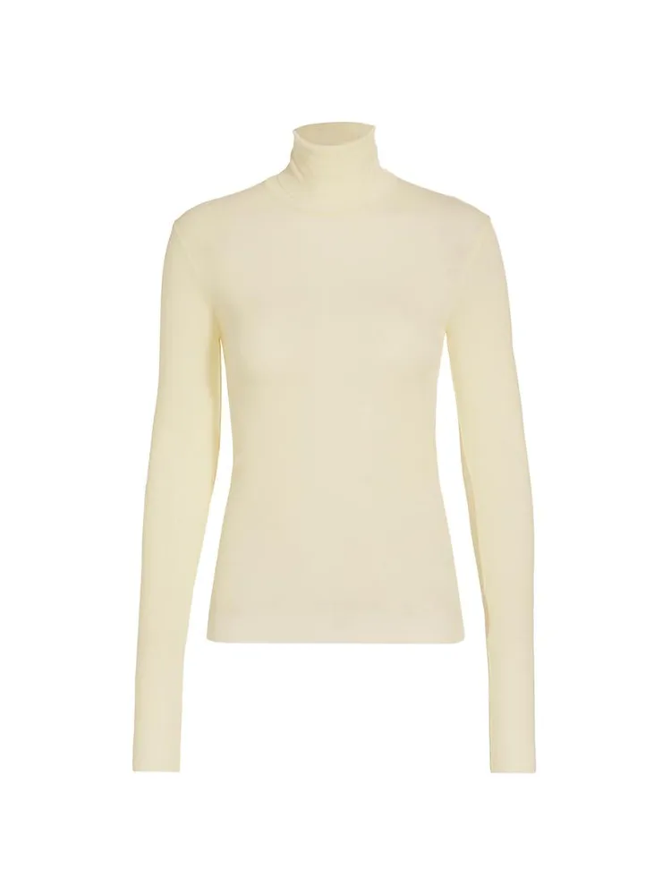 Merino Wool Turtleneck Top