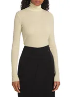 Merino Wool Turtleneck Top