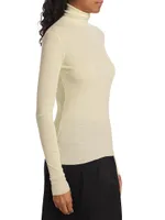 Merino Wool Turtleneck Top