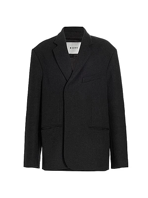 Wool-Blend One-Button Blazer