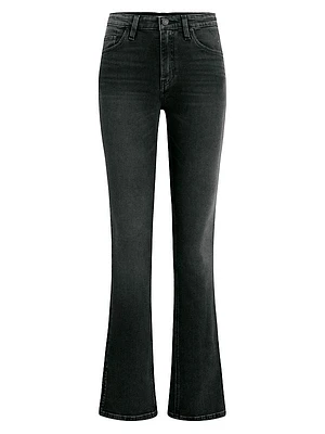 Barbara High-Rise Babyboot Slit Jeans