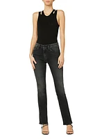 Barbara High-Rise Babyboot Slit Jeans